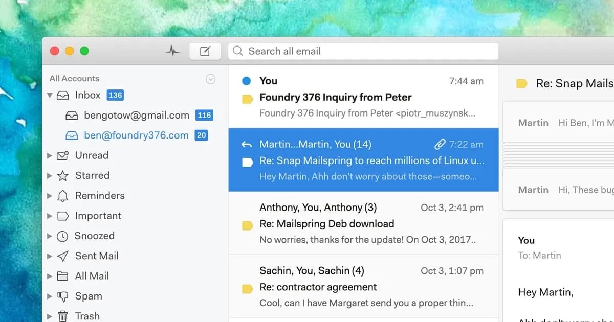 Mailspring screenshot