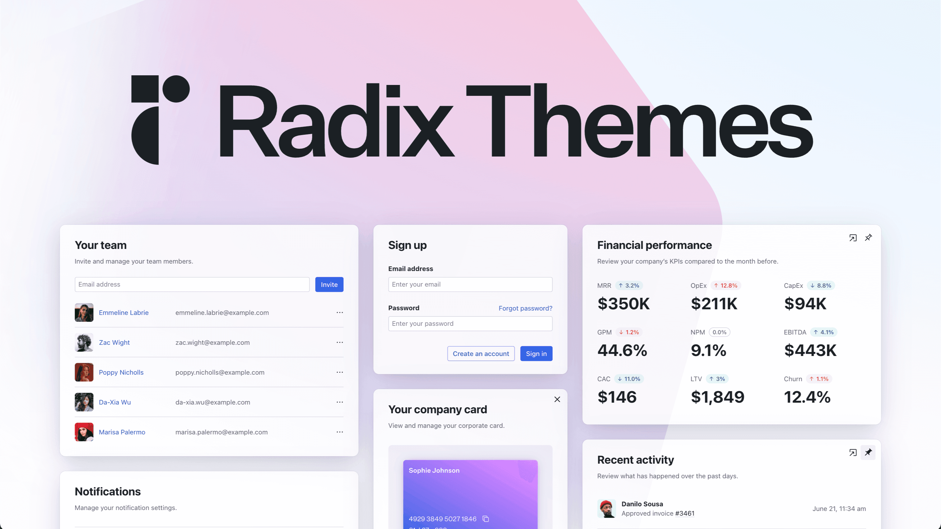 Radix UI screenshot