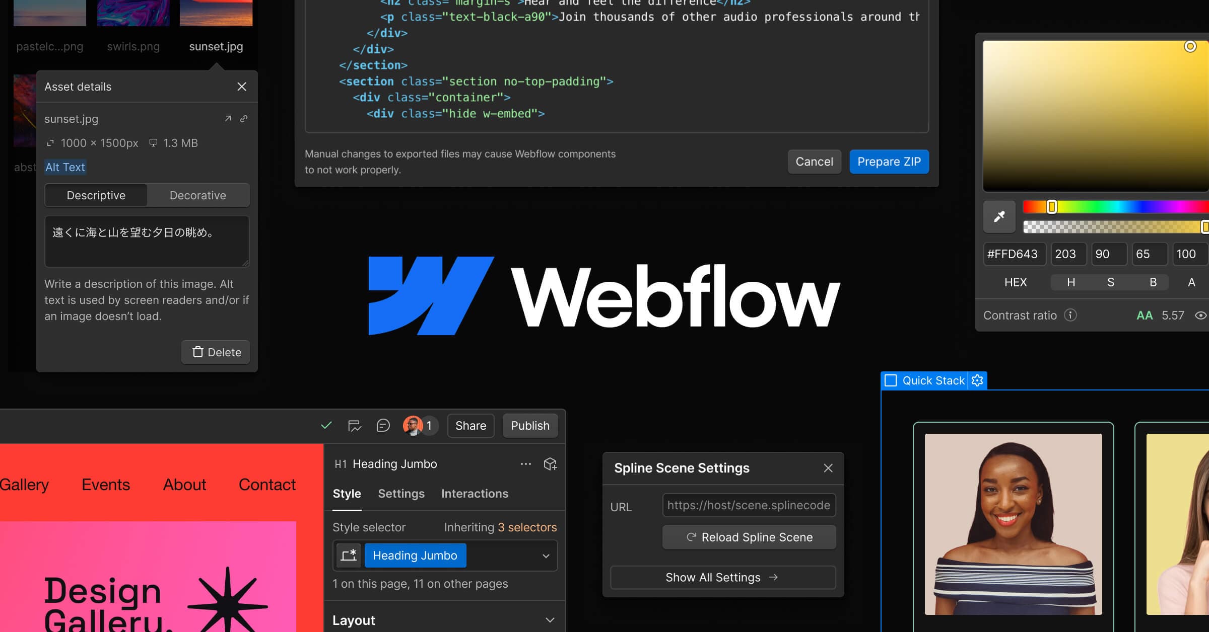Webflow screenshot