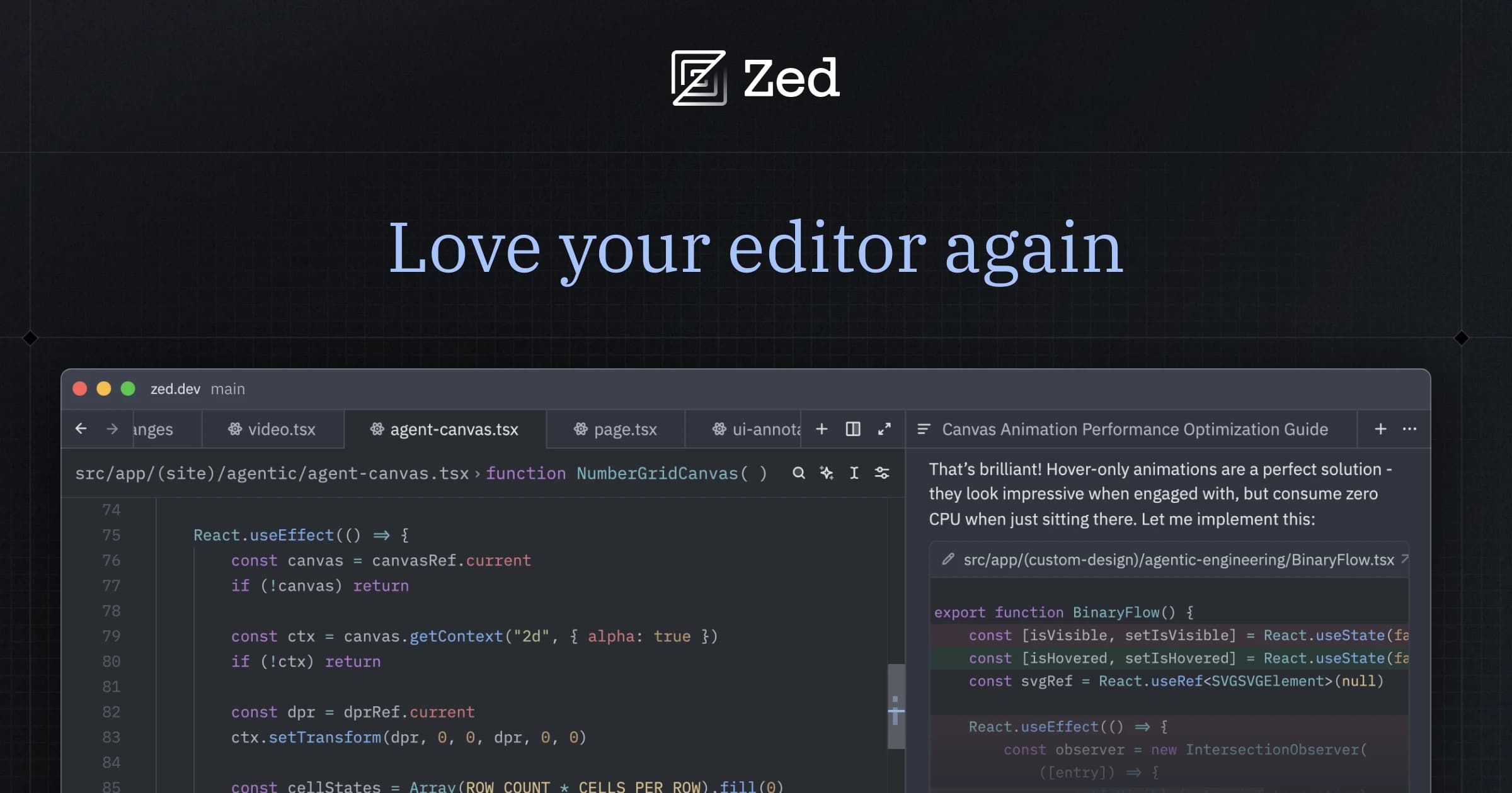 Zed screenshot